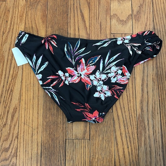 Bar III Floral-Print Hipster Bikini Bottoms Black Tropical Escape Medium NWT - Picture 4 of 7
